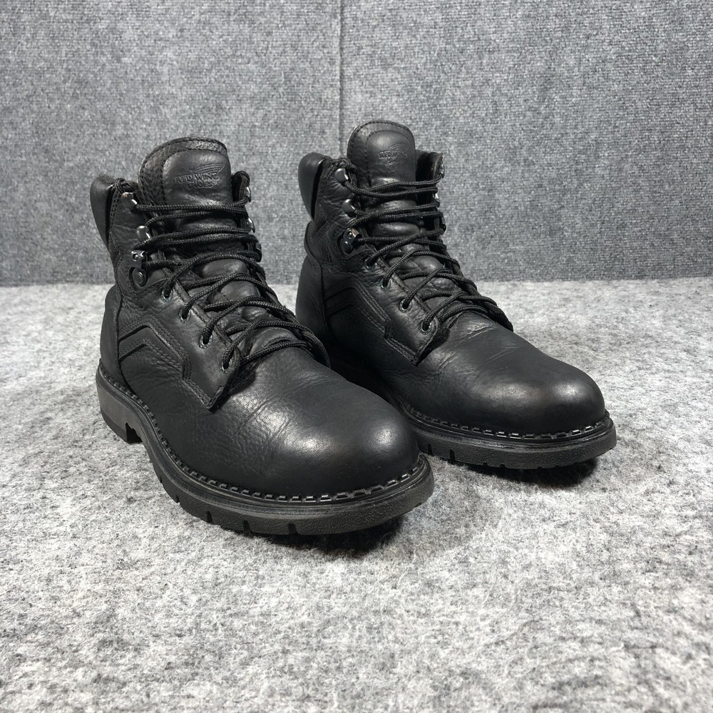 Red Wing 9143 Work Boots Mens 13D Black Leather EH USA Made Workwear
